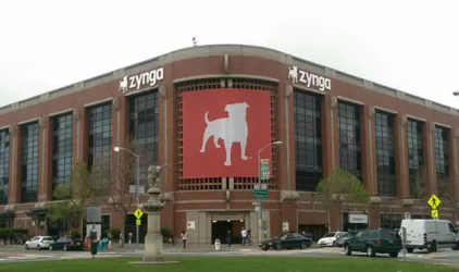 Shares of game company Zynga soared on news of its purchase by Take-Two Interactive